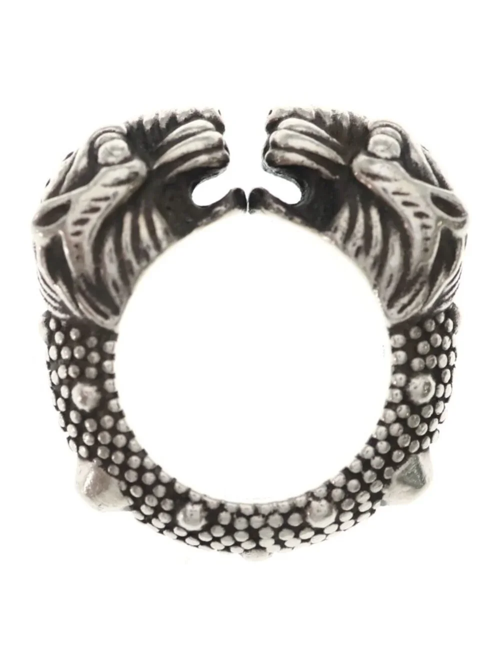 Gucci Tiger Head Ring Silver